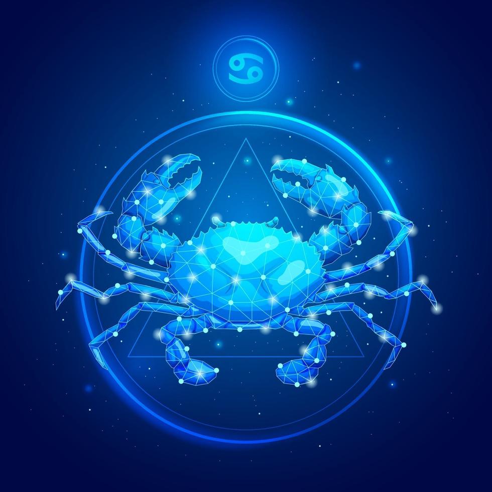 iconos de signo del zodiaco cáncer. vector