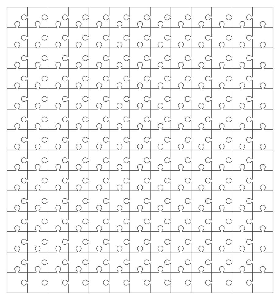 Jigsaw puzzle template. Vector illustrations.