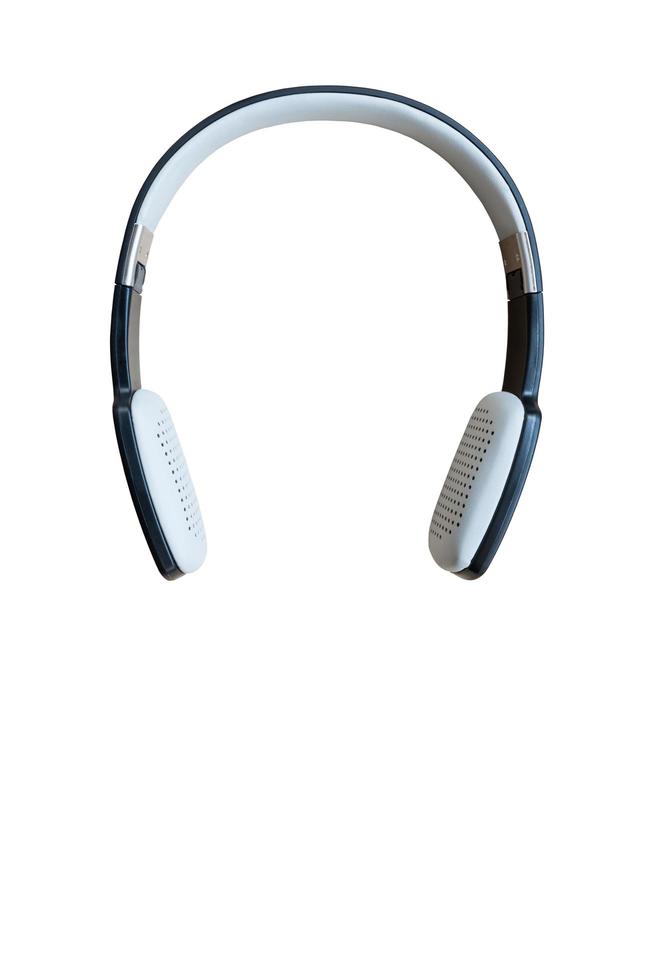 Auriculares bluetooth aislado sobre un fondo blanco. foto