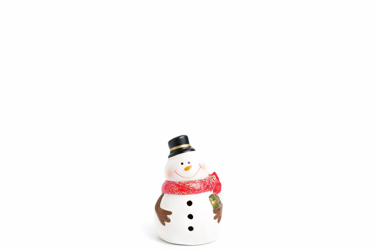 Figurines of a snowman on a white background photo