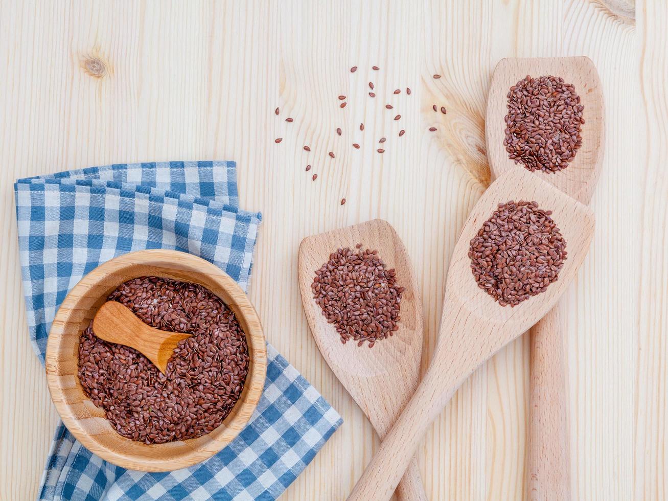 Flax seed flat lay photo