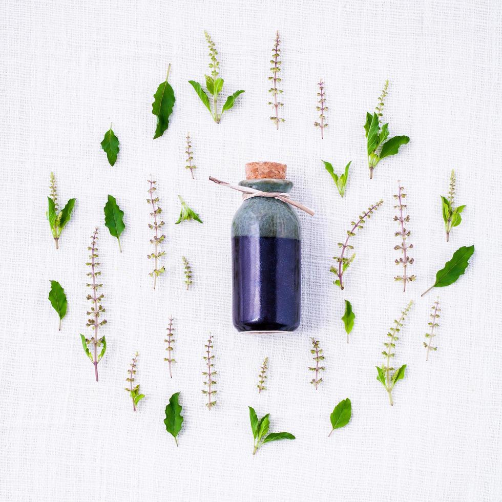 Basil essential oil photo