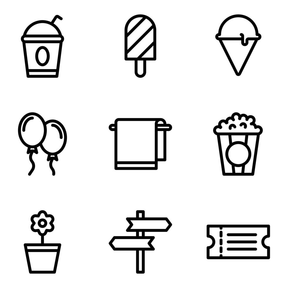 Traveling Icon Set vector