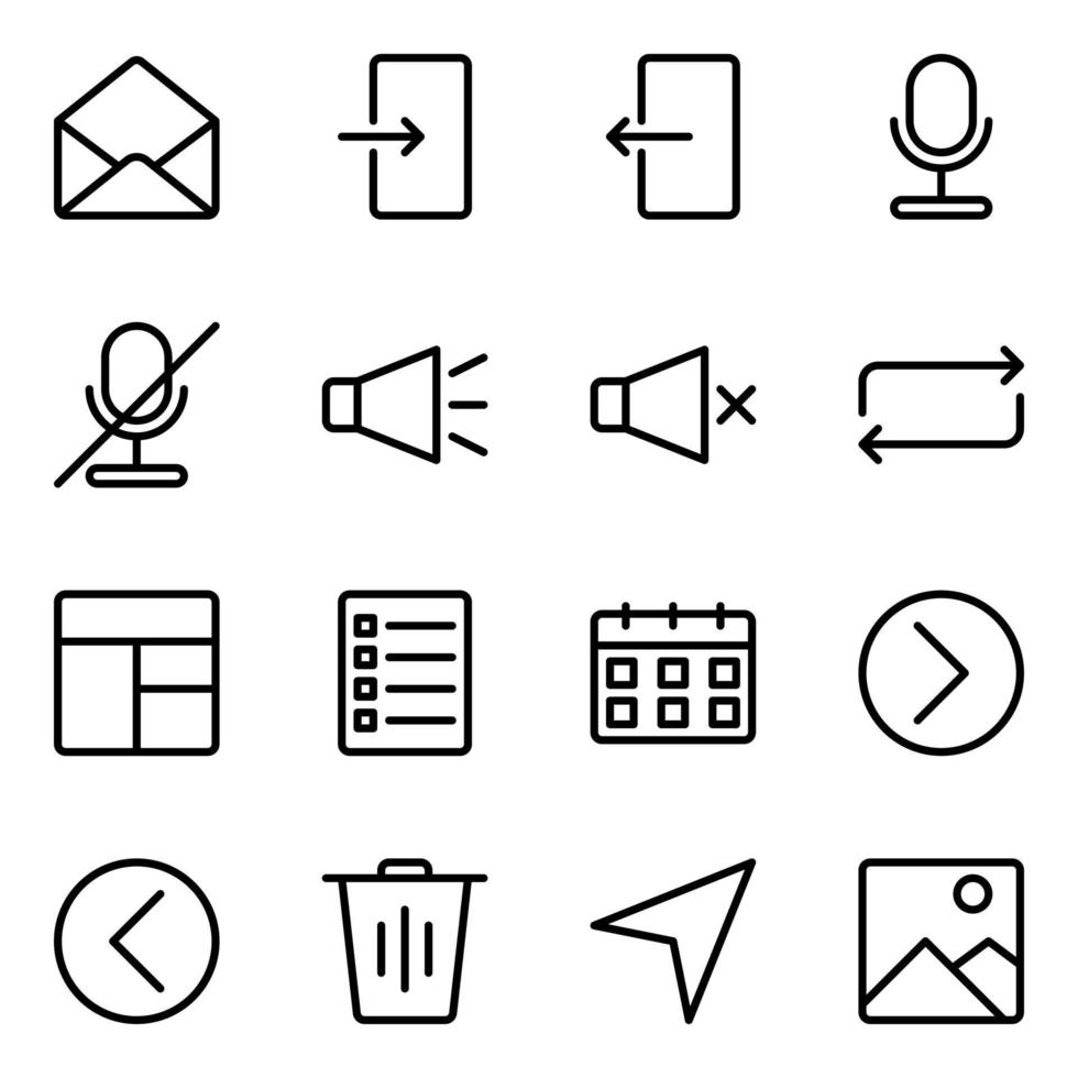 conjunto de iconos de botones de interfaz de usuario vector