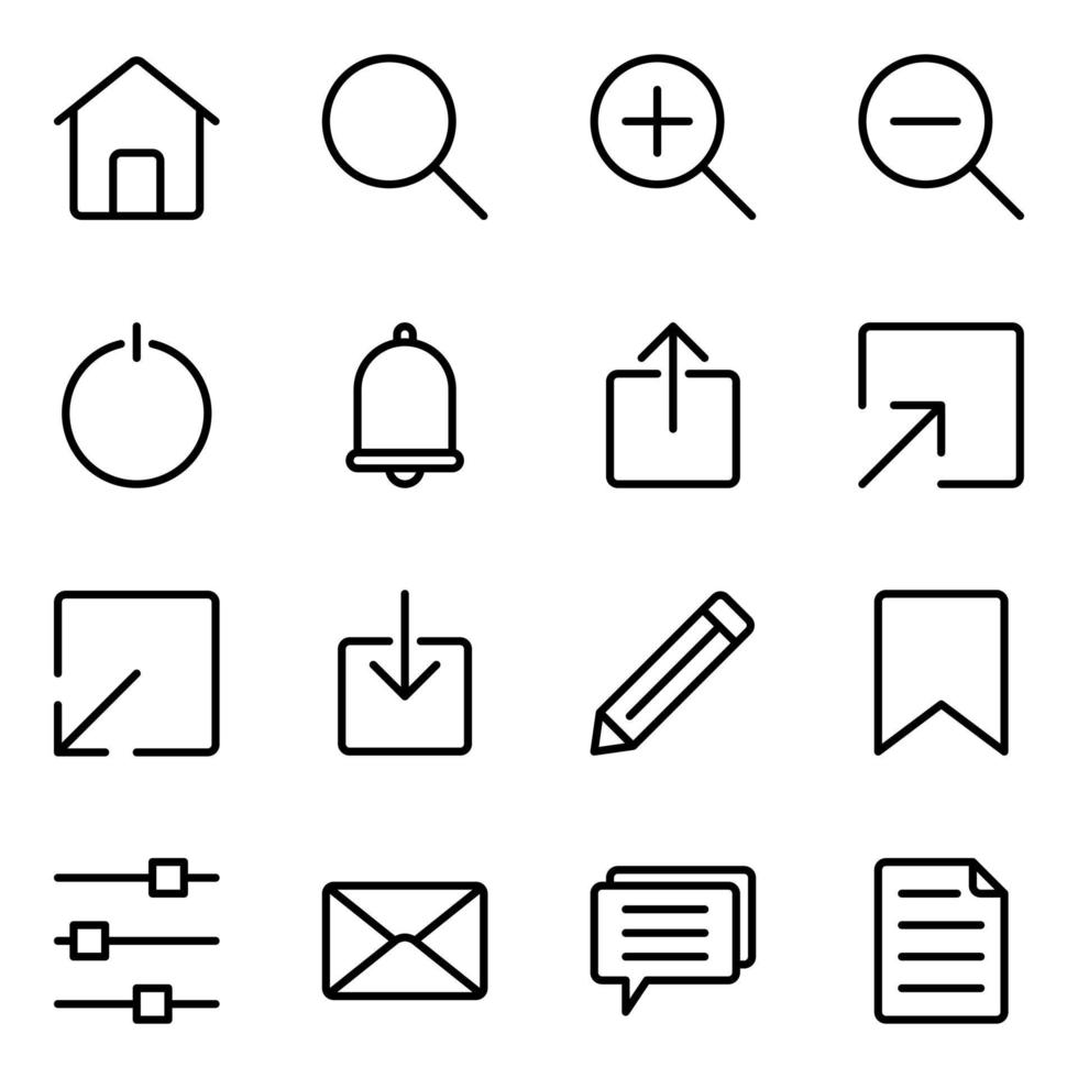 Web User Interface Icon Set vector