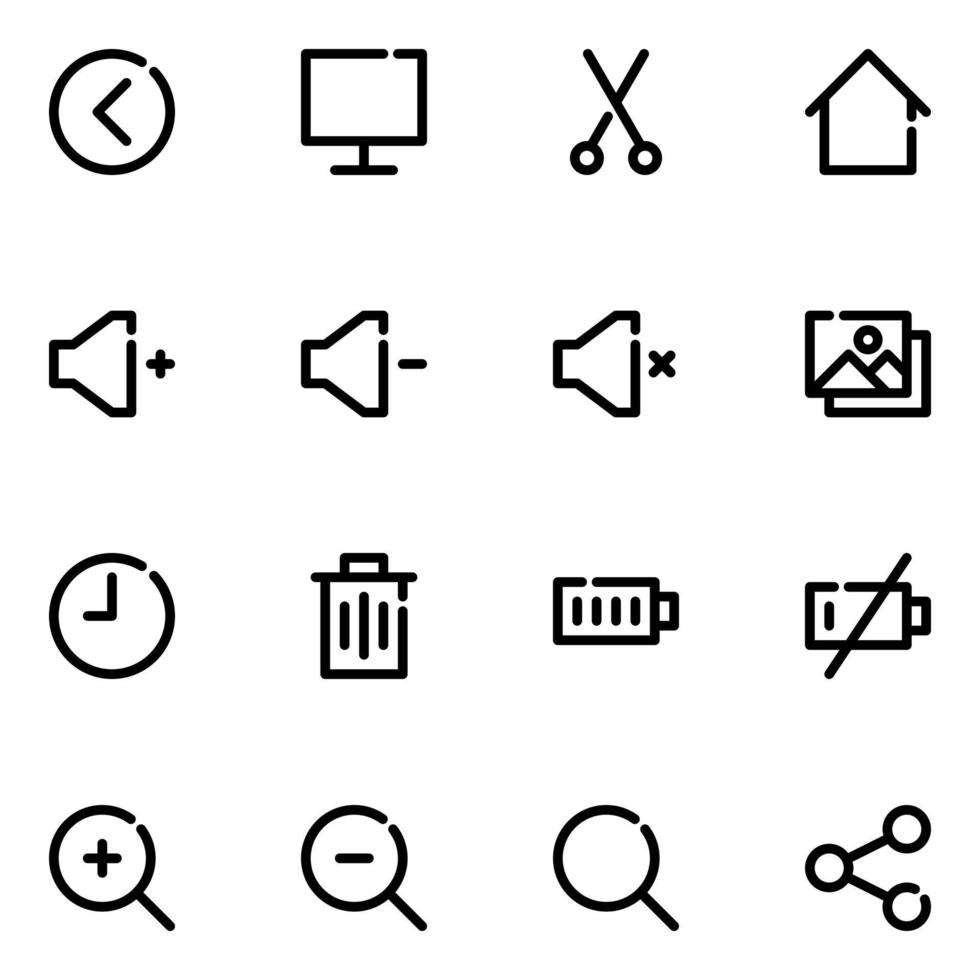 User Interface Experience Icon Pack vector