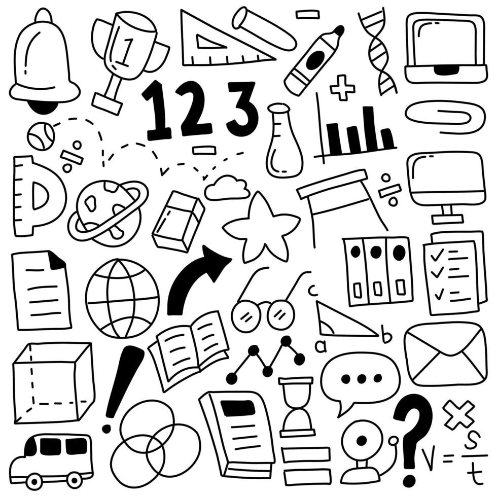 Education Doodle Icons vector