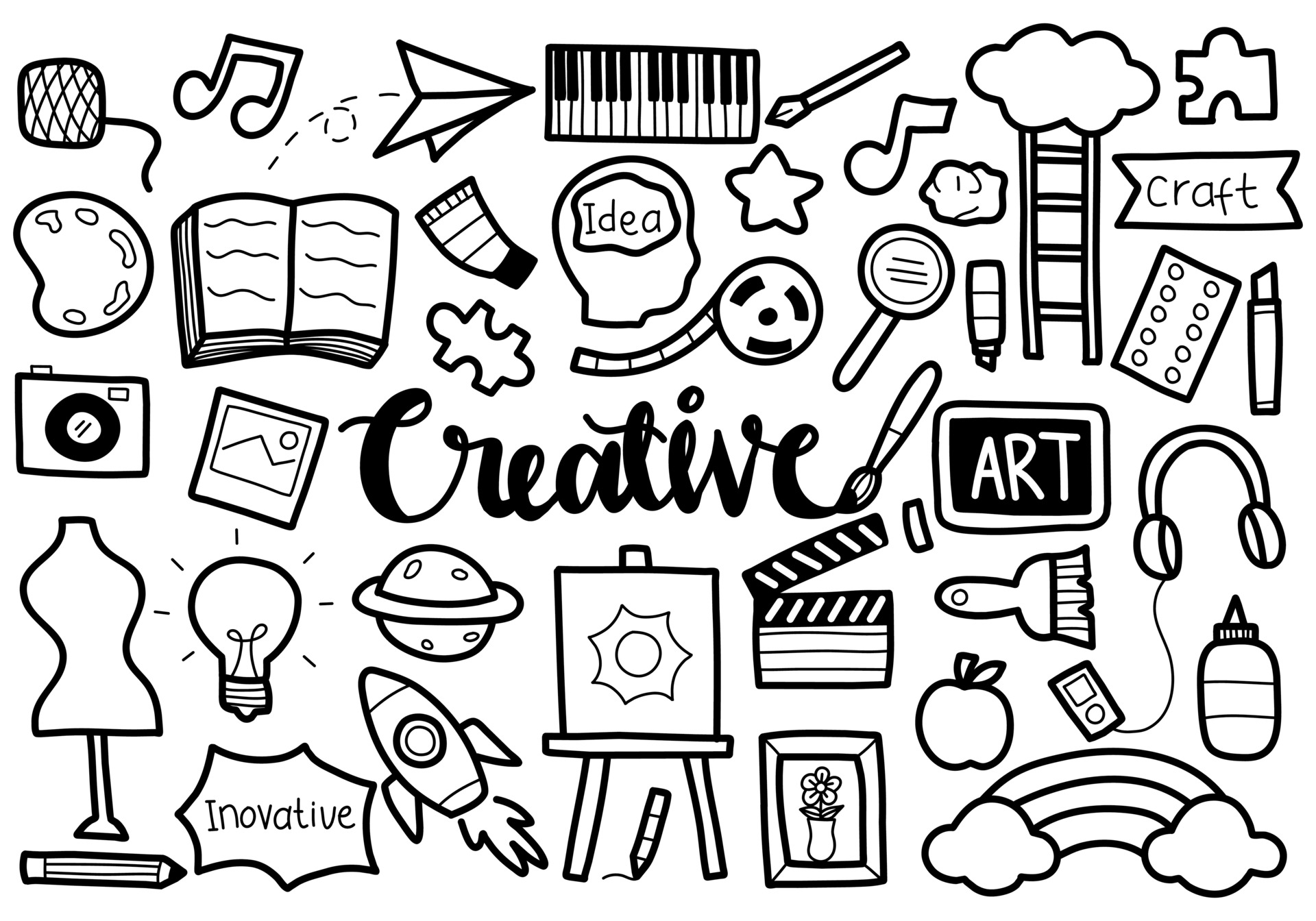Creative Doodle Symbol 2095420 Vector Art At Vecteezy