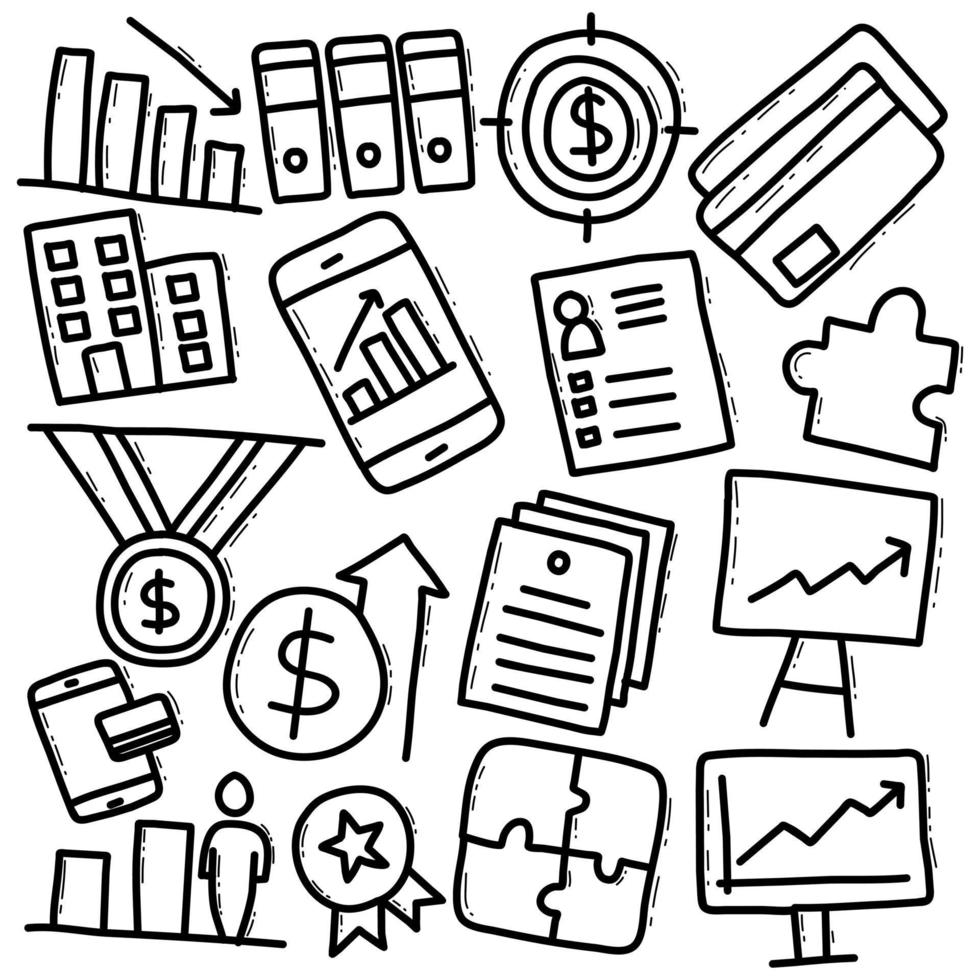 Doodle Business Elements vector