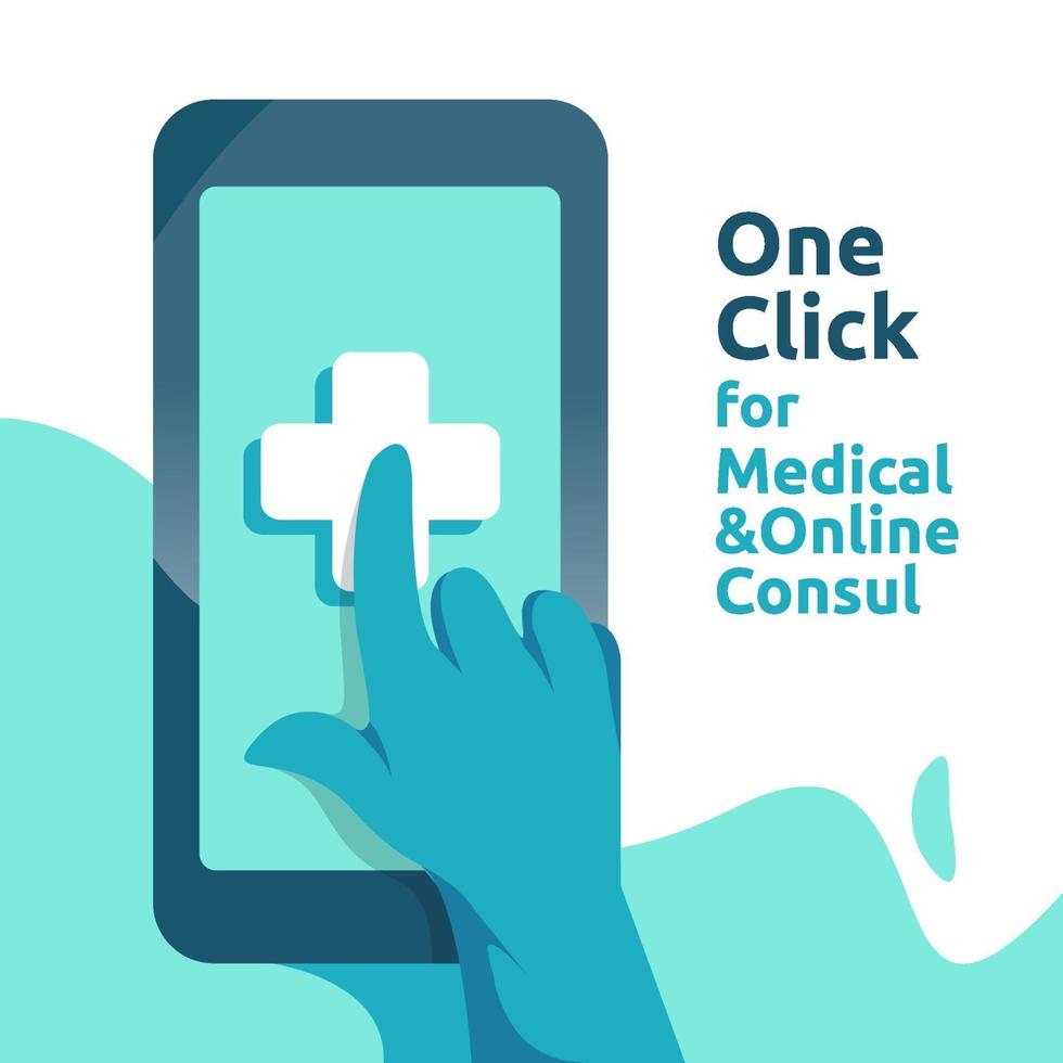 servicio de asistencia sanitaria online y asesoramiento médico. llame y chatee el concepto de soporte de diagnóstico médico. plantilla para página de destino web, banner, presentación, redes sociales, carteles, anuncios, promociones o medios impresos vector