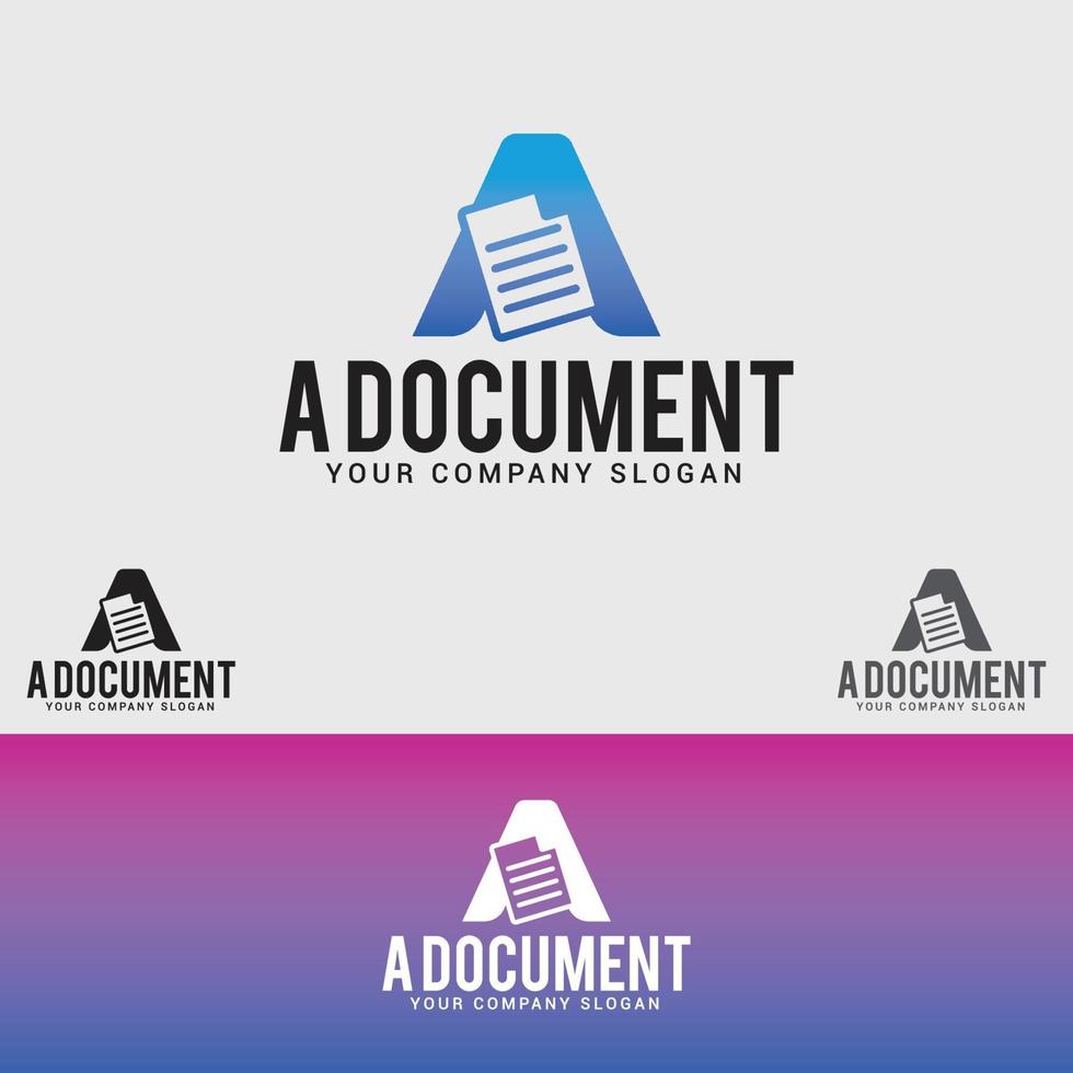 A document logo template vector