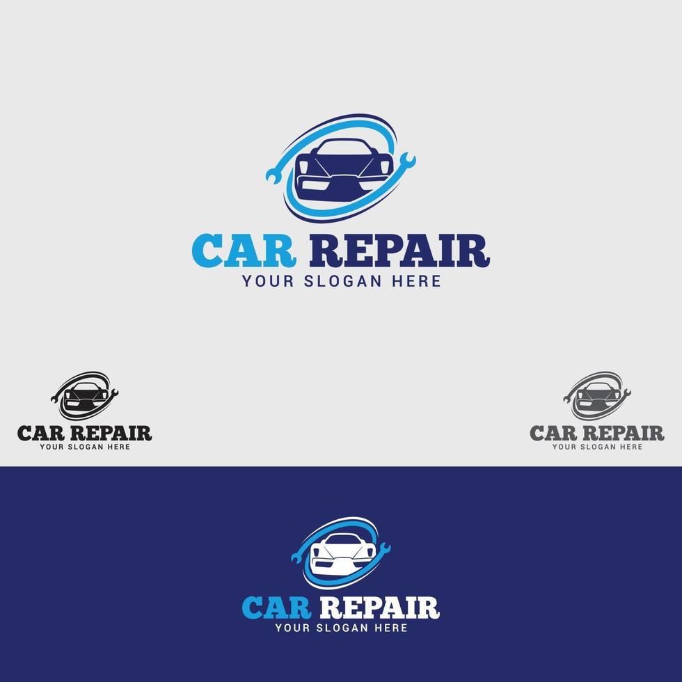 Car-repair logo design vector template