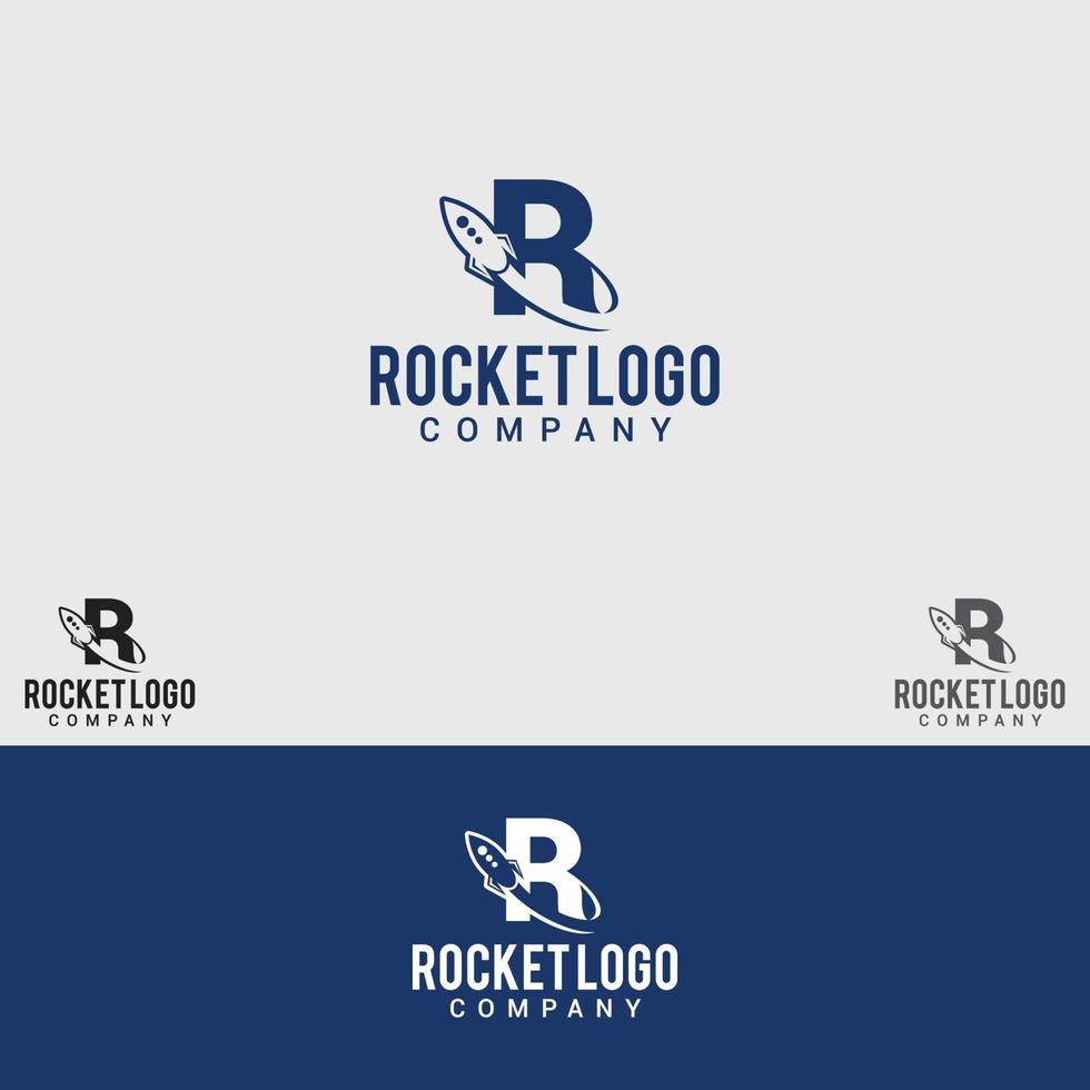 rocket logo design vector template