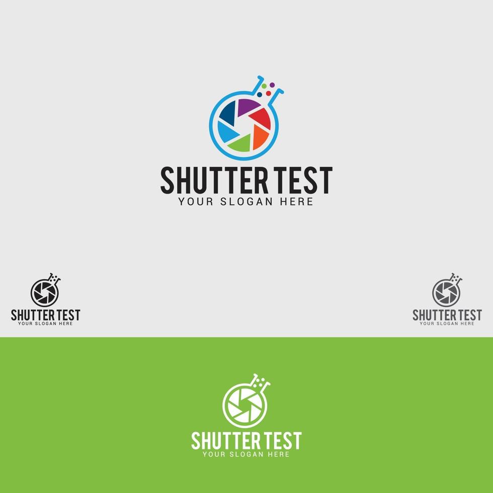 Shutter-Test logo design vector template