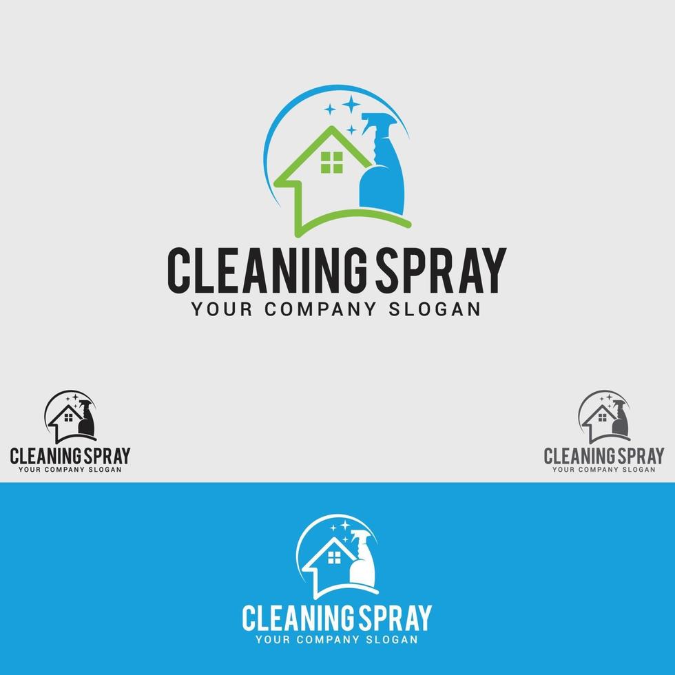 Cleaning Spray Logo Design Template vector