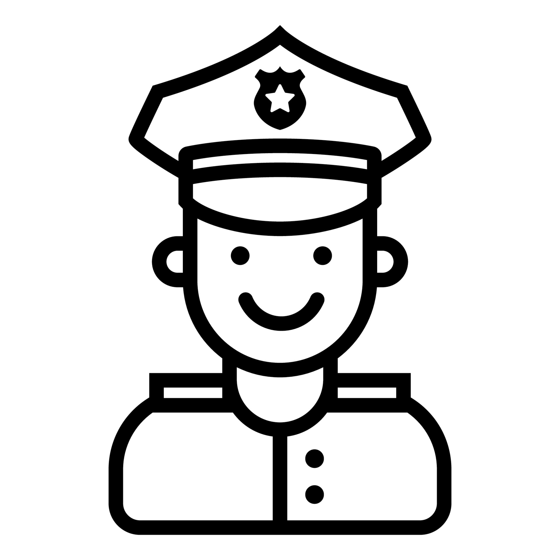 Cop Clipart Black And White