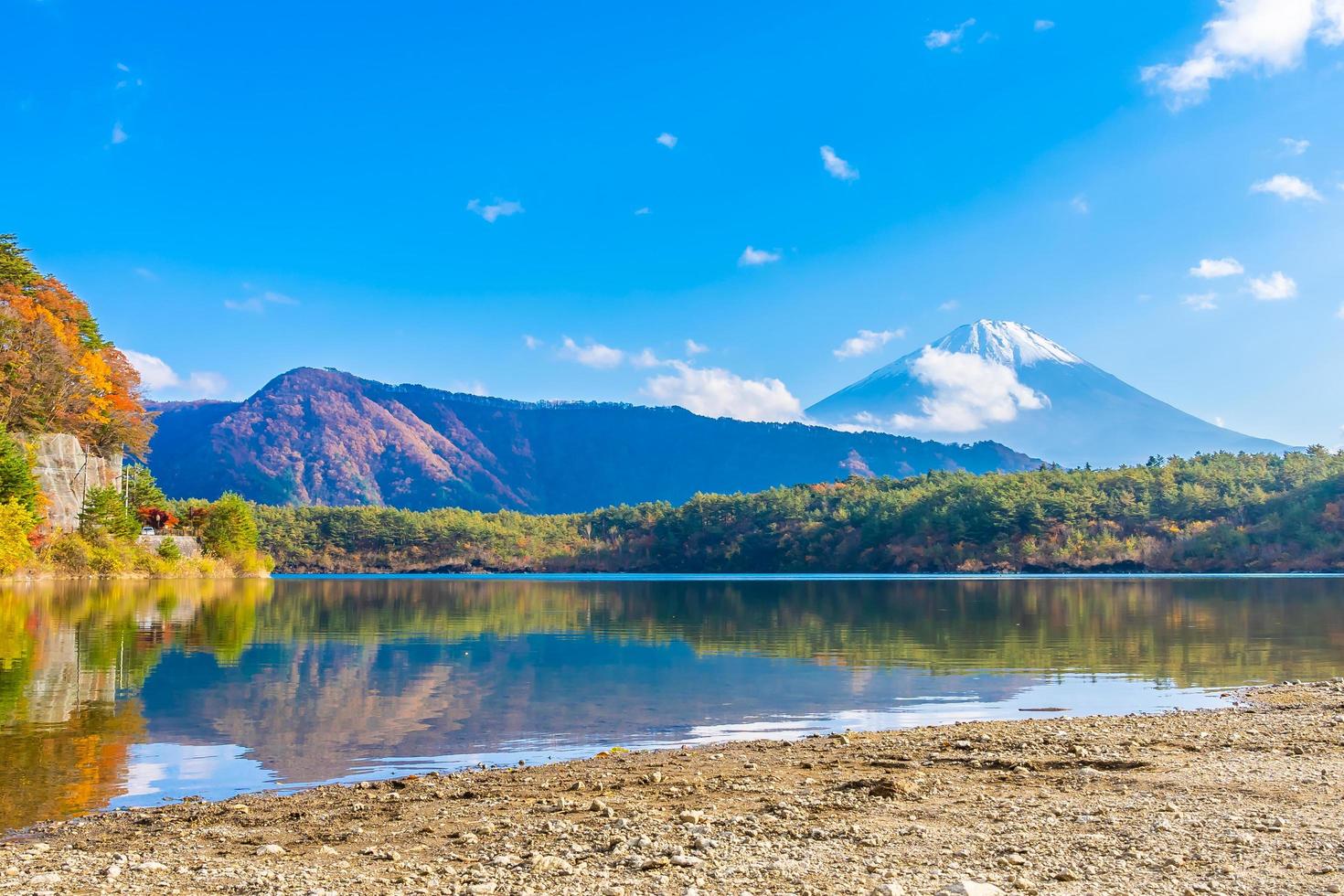 monte. fuji con en yamanashi, japón foto