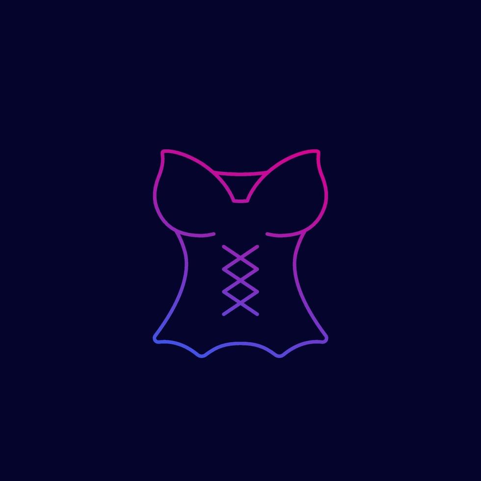 corset icon, linear.eps vector