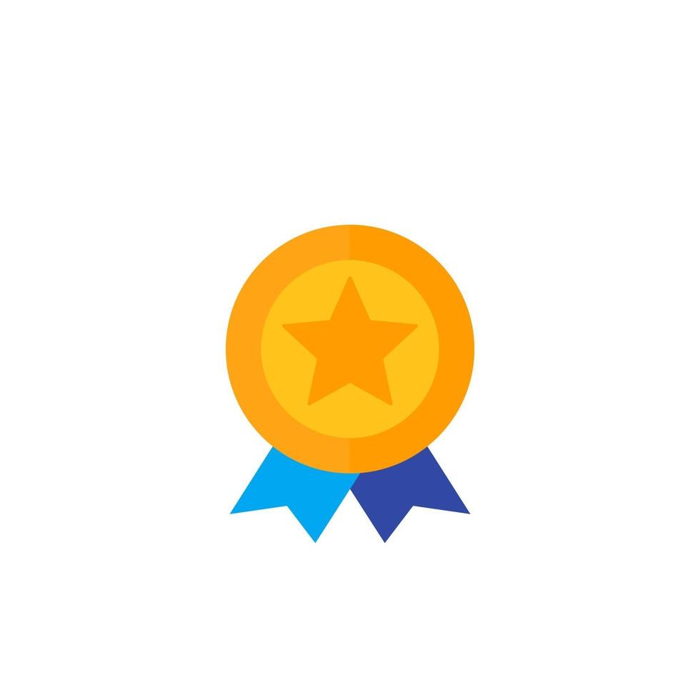 badge with star, vector flat icon.eps