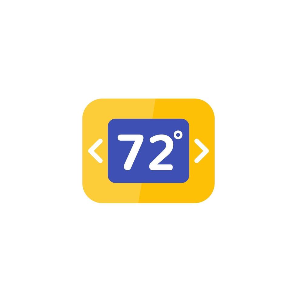 thermostat icon on white, flat.eps vector