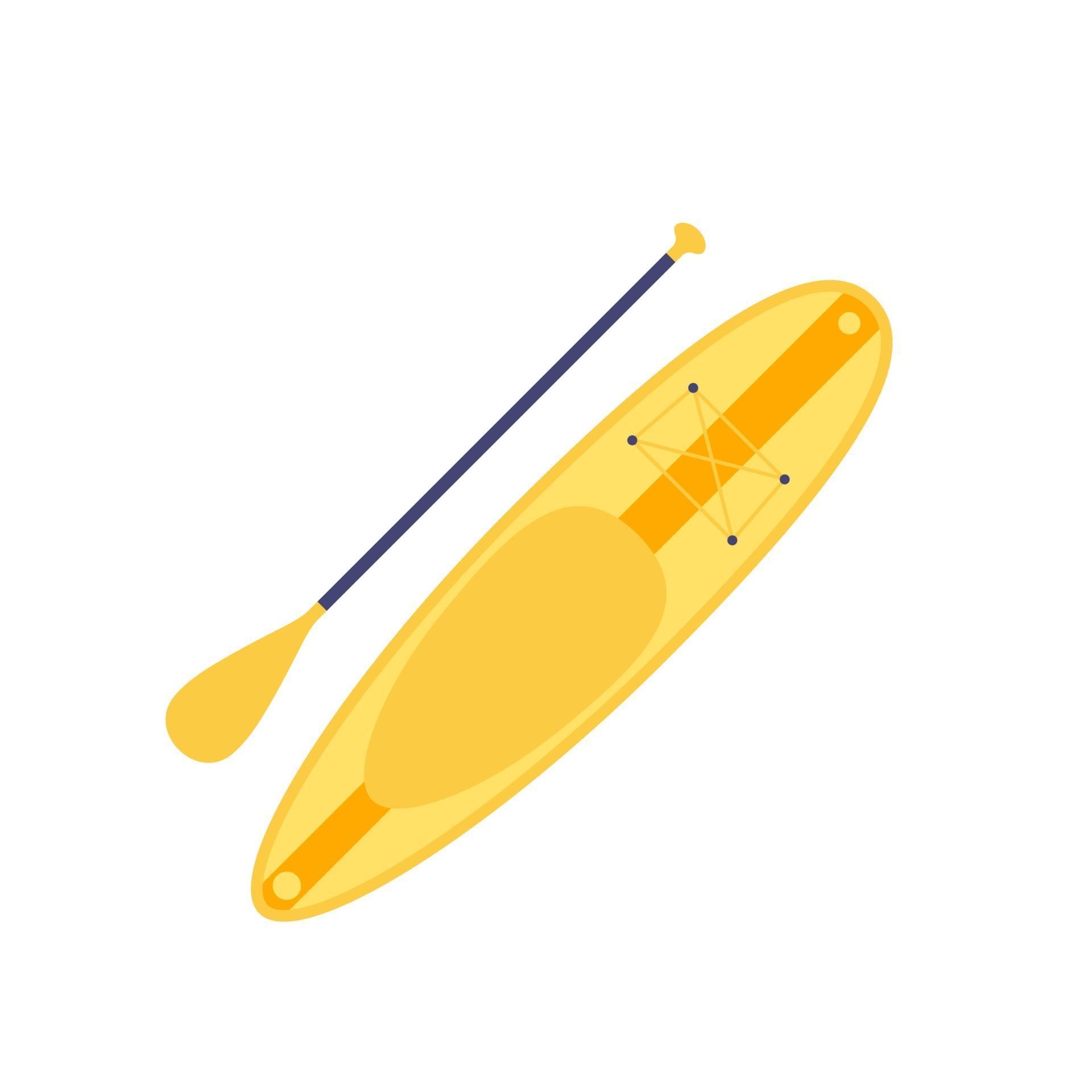 SUP board and paddle isolated on white.eps 2096364 Vector Art at Vecteezy