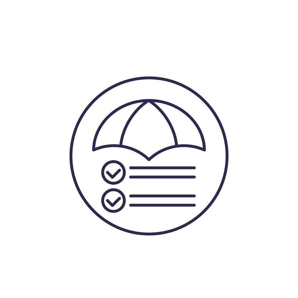 Risk management line icon on white.eps vector
