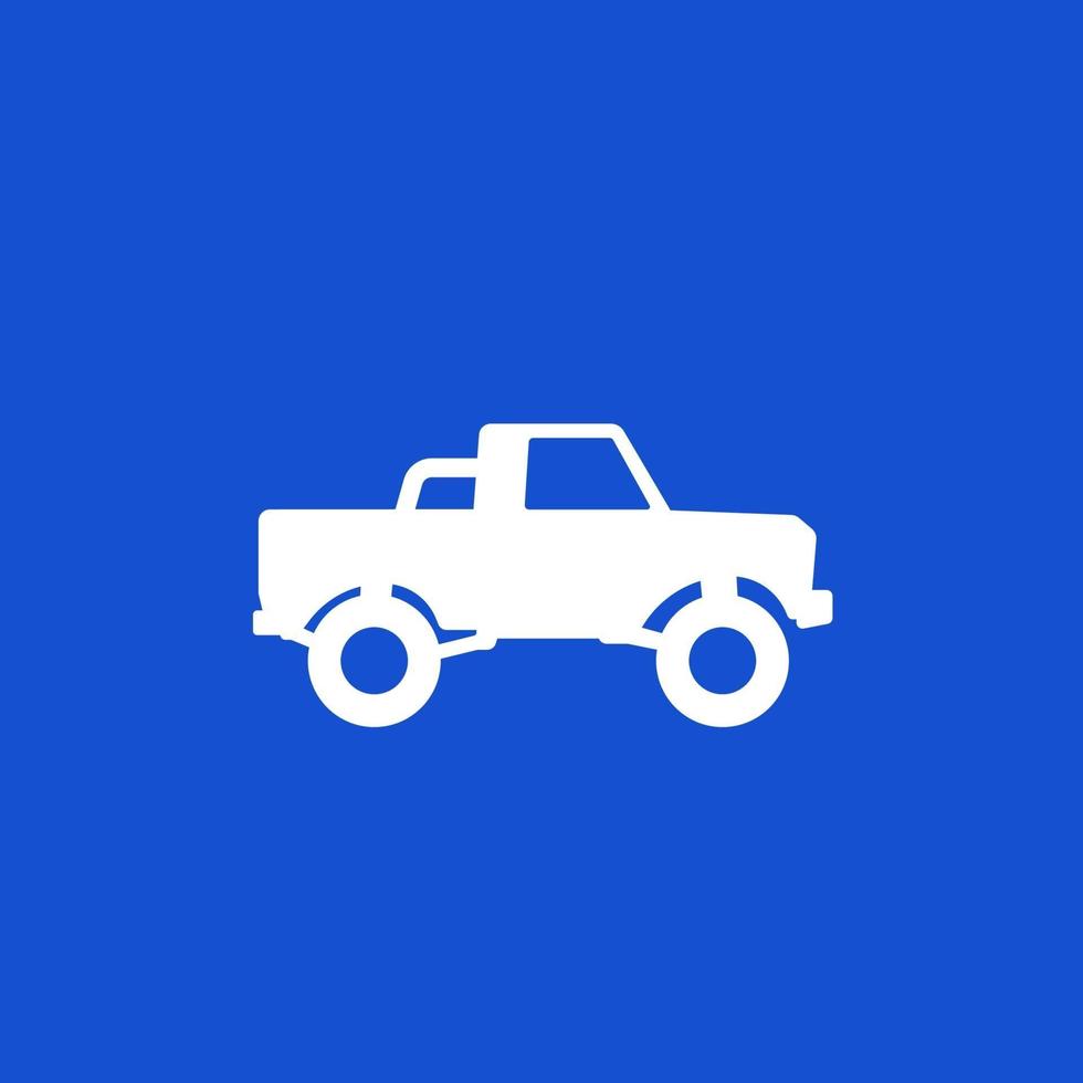 camioneta, 4x4, coche, vector, icon., eps vector