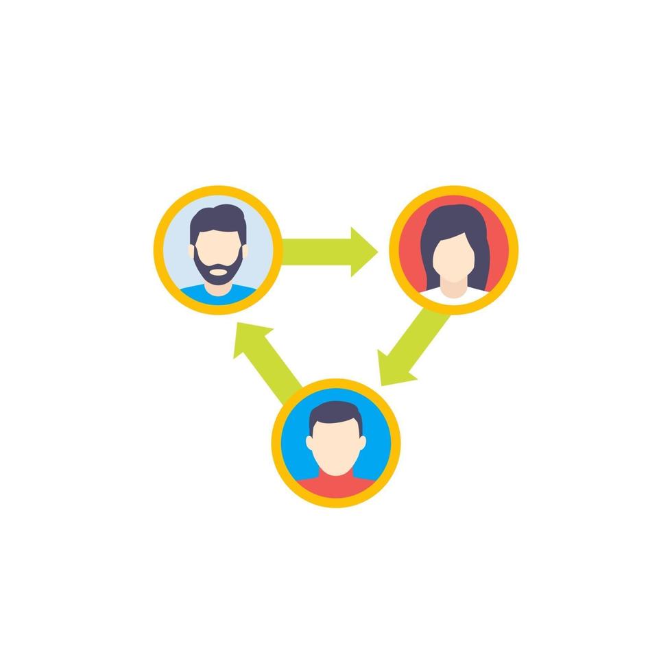 people interacting or team interaction icon.eps vector