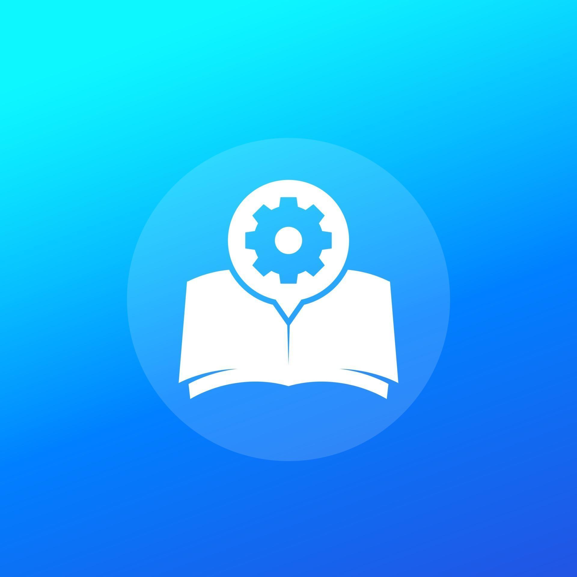 manual, instruction or user guide vector icon.eps 2096383 Vector Art at ...