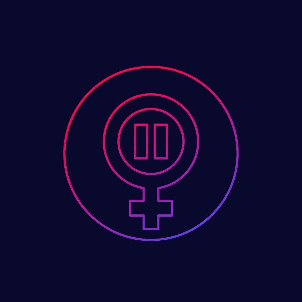 menopause icon, climacteric line vector.eps vector