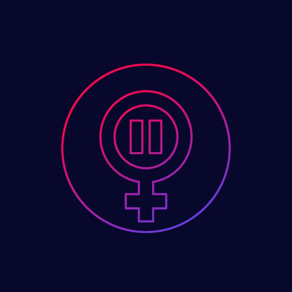 menopause icon, climacteric line vector.eps vector