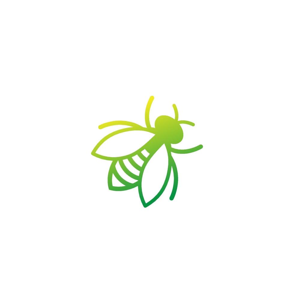 icono de abeja en blanco, vector.eps vector