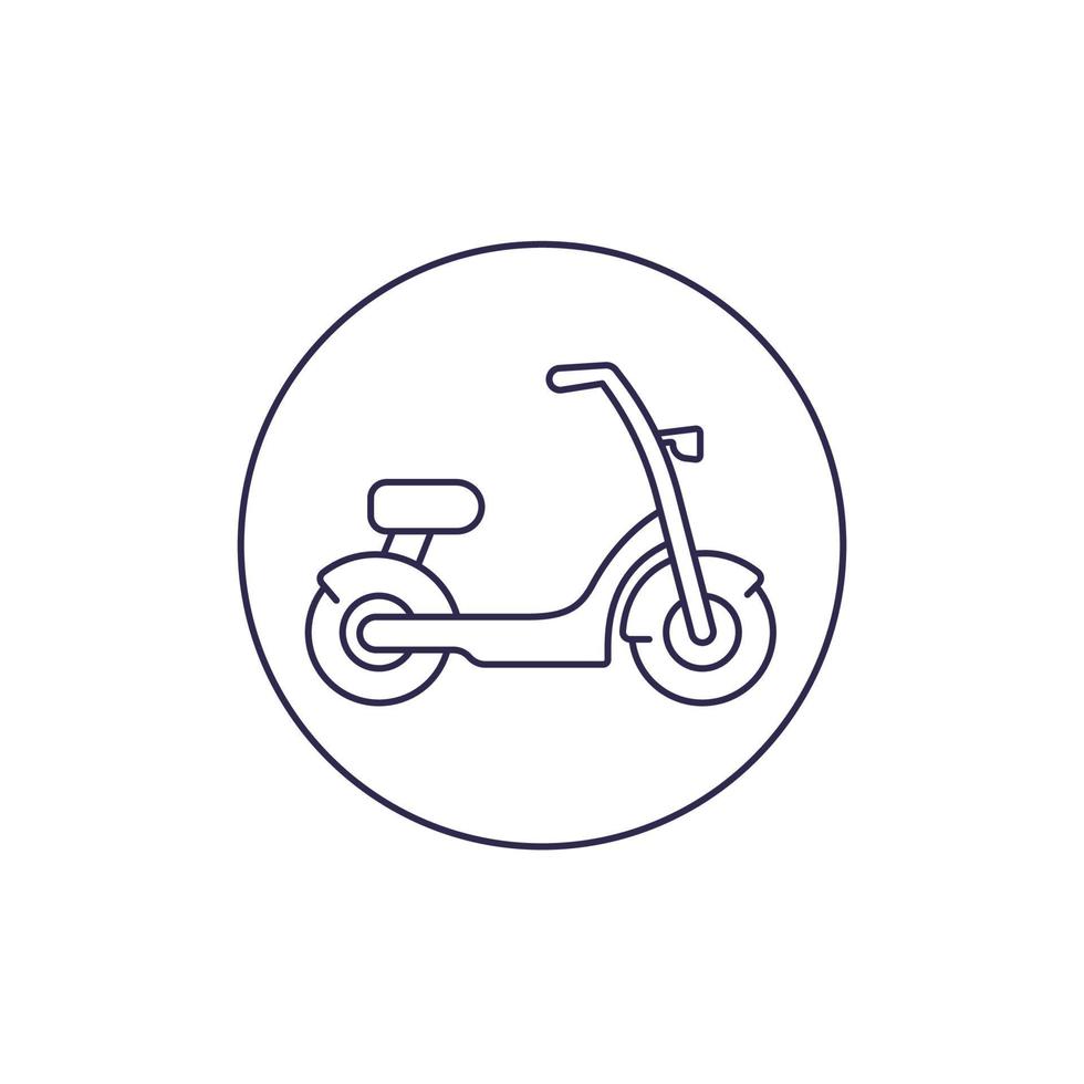 electric bike, scooter vector line icon.eps