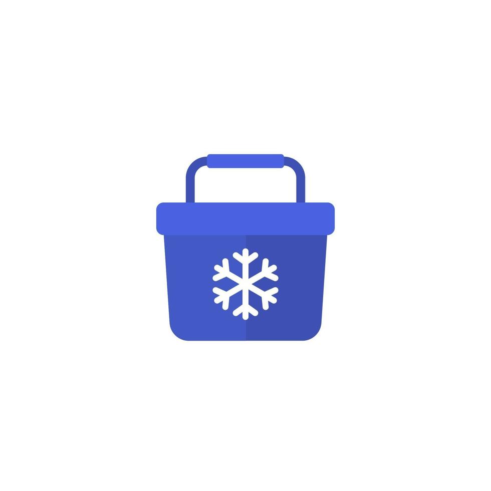 Portable fridge vector icon on white.eps