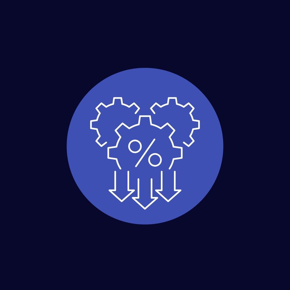 cost optimization and efficiency, linear icon.eps vector