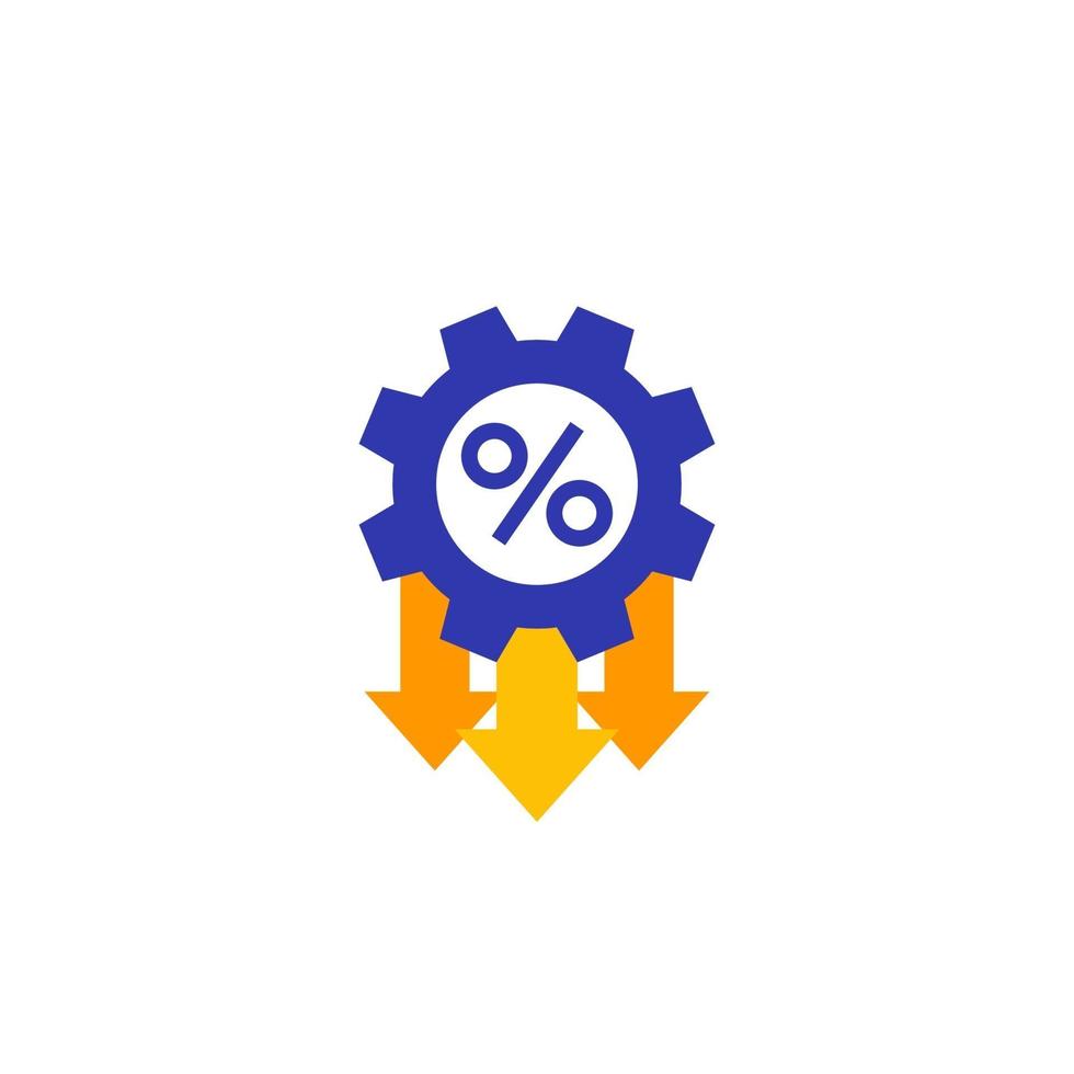 cost optimization, efficiency vector flat icon.eps