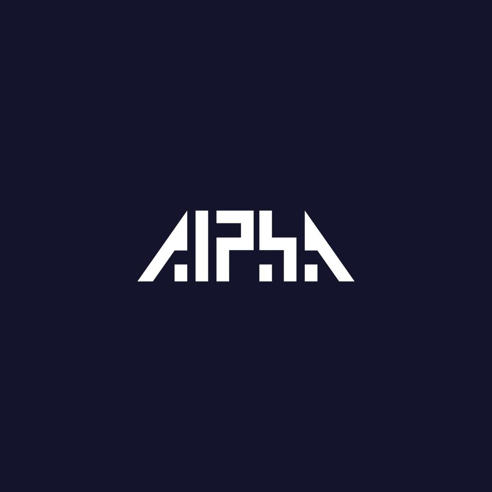 Alpha vector logo, minimal design.eps