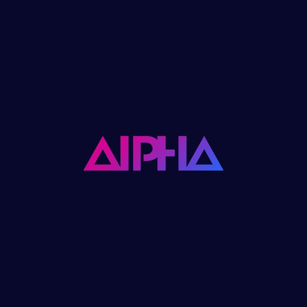 Alpha logo, minimal design, vector.eps vector