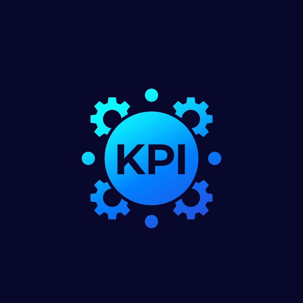 icono de vector de kpi con gradiente.eps