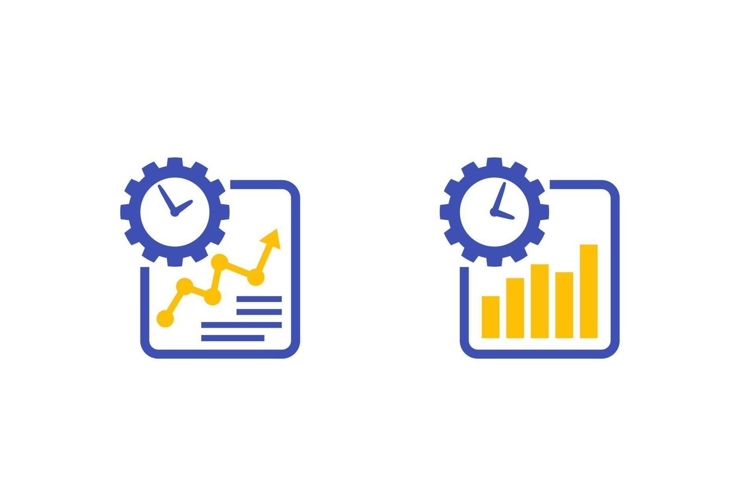 work productivity growth icons on white.eps vector