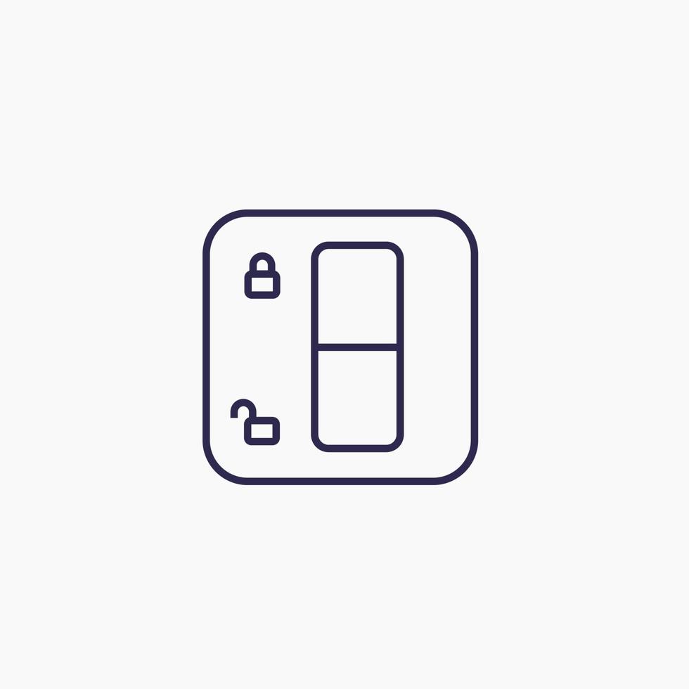 lock switch vector line icon on white.eps