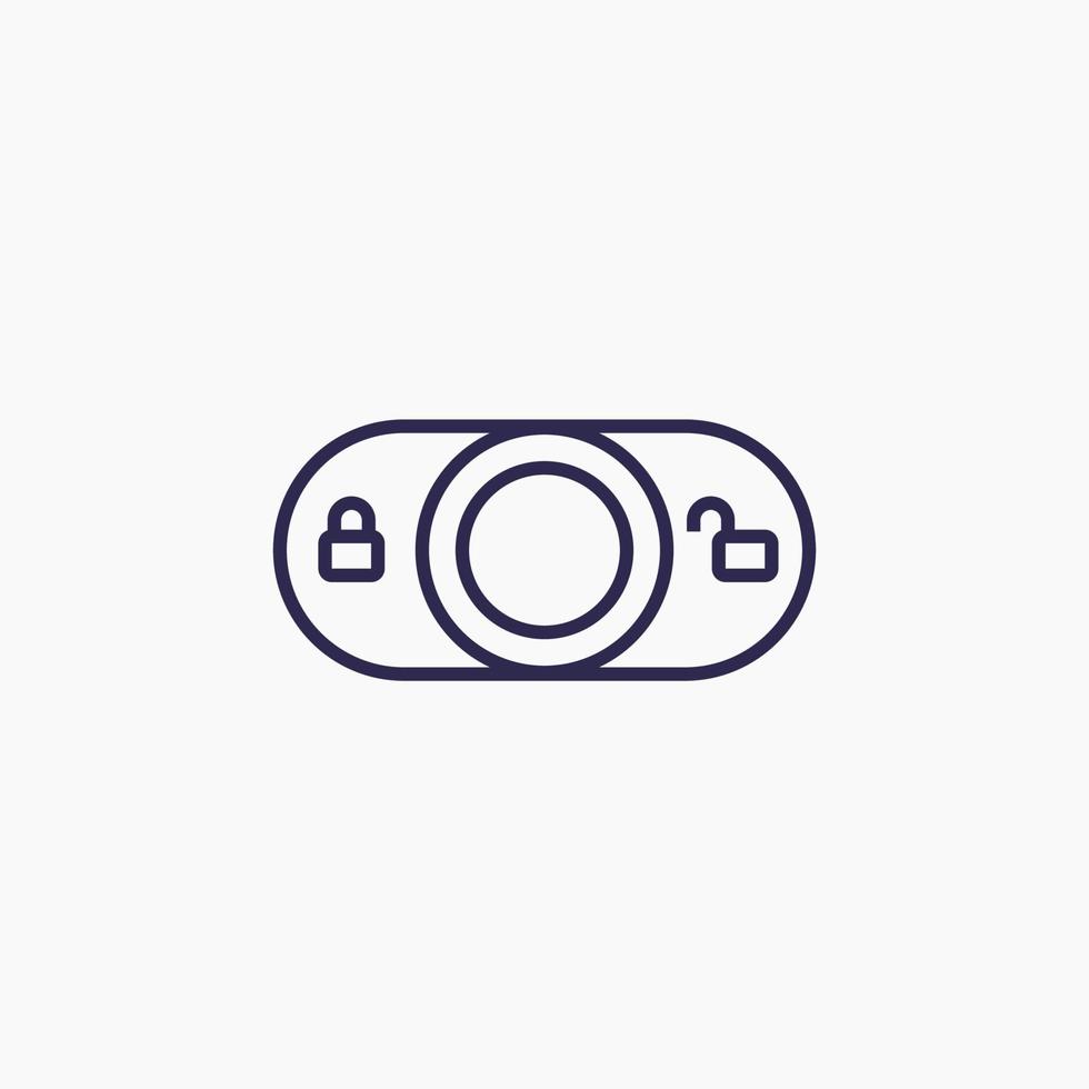 lock switch vector line icon.eps