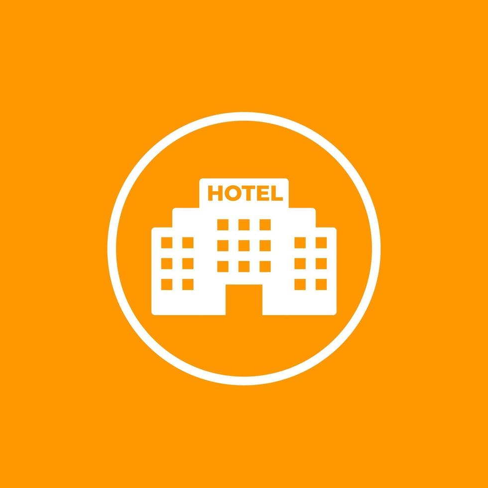 hotel, edificio, icono, vector, design.eps vector