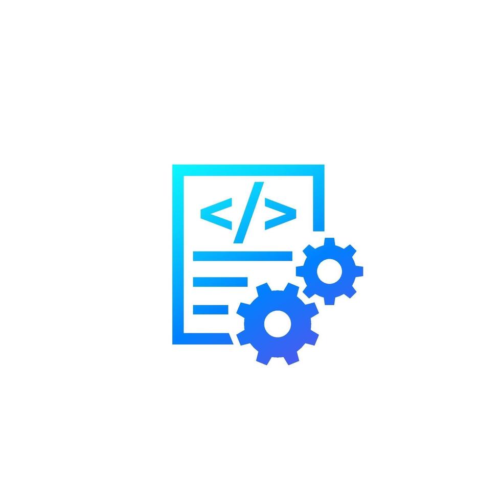 code optimization vector icon on white.eps