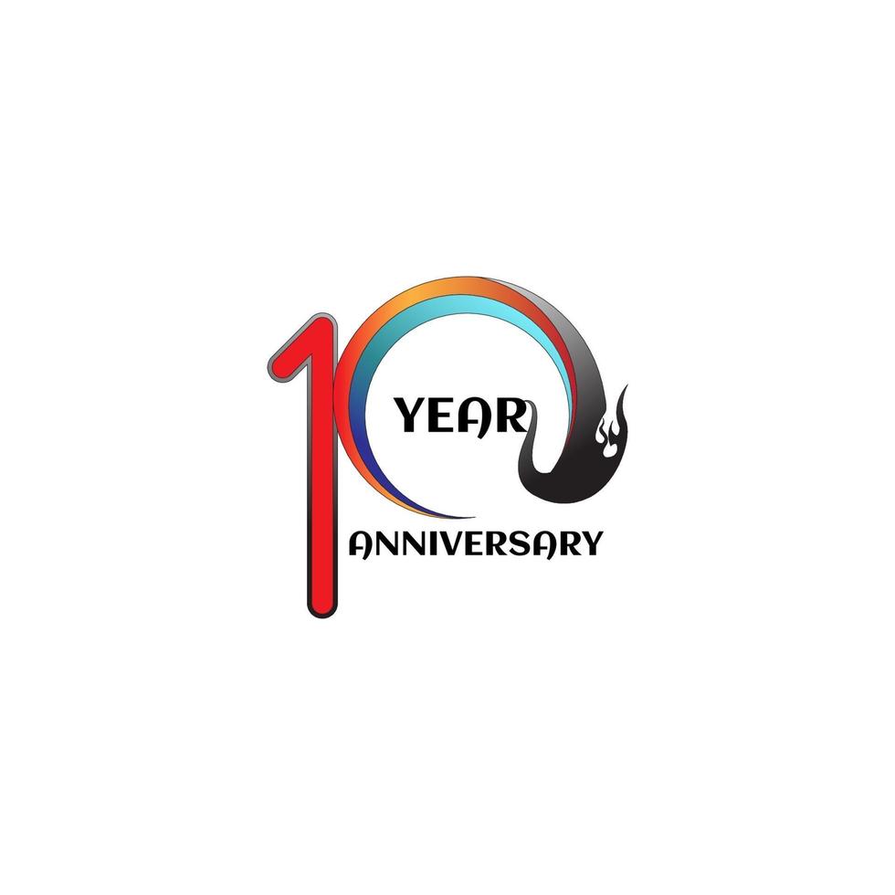 10 Year Anniversary celebration Vector Template Design Illustration