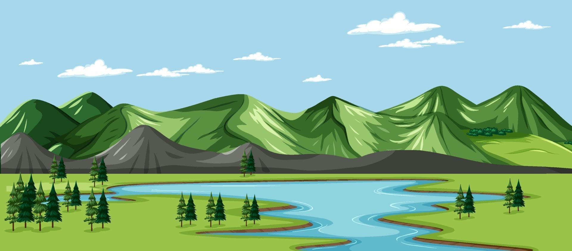 A green nature landscape background vector