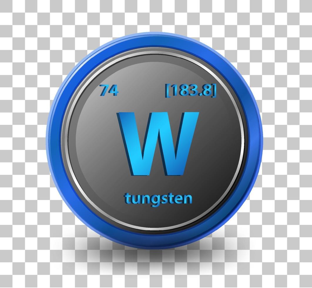 Tungsten chemical element vector