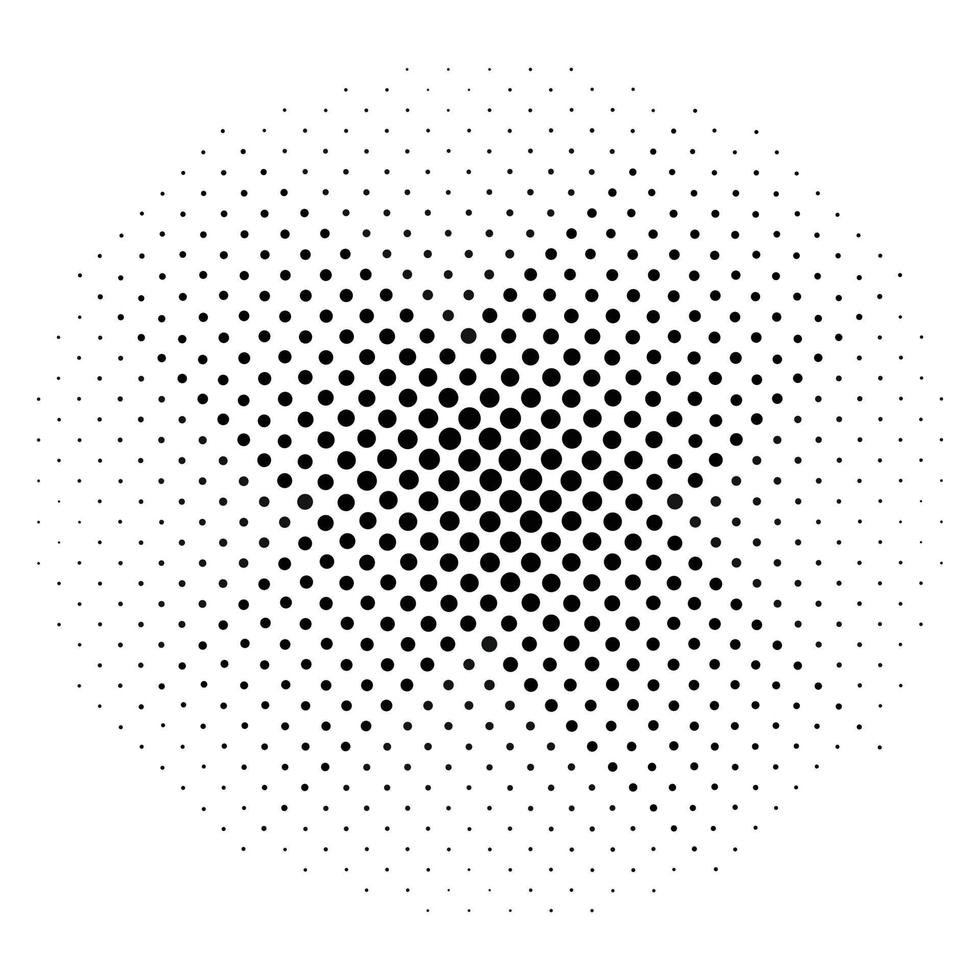 Halftone circles, halftone dot pattern vector