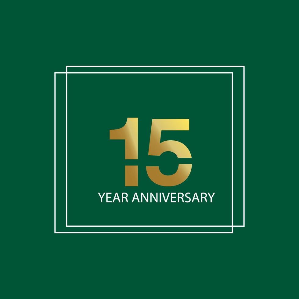 15 year anniversary celebration logo. 15th design template. Vector and illustration.