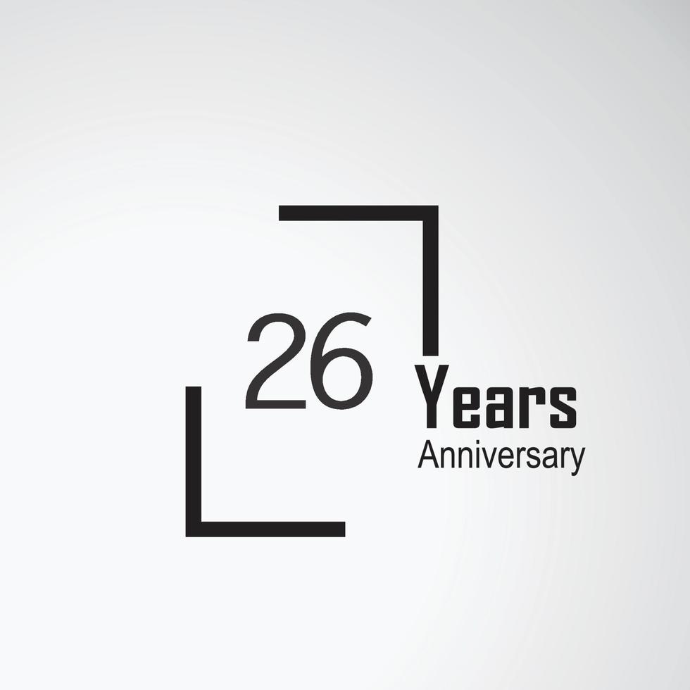 Year Anniversary Vector Template Design Illustration box